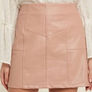 😻Blush Pink Zip Up Mini Skirt